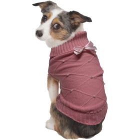 Fashion Pet Flirty Pearl Dog Sweater Pink - X-Small