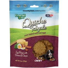 Emerald Pet Quiche Royal Bacon and Cheese Treat for Dogs - 6 oz