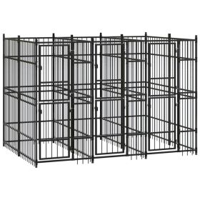 Outdoor Dog Kennel Steel 59.5 ftï¿½ï¿½