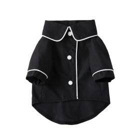 Pet Pajamas Dog Pajamas Small Dog Cat Clothing (Option: Black-M)