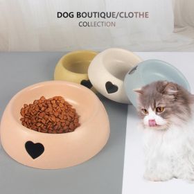 Pet Supplies Dog Bowl Rice Bowl Plastic Love Single Bowl Pet Bowl Cat Bowl Pet Bowl Love Pet Bowl (Metal Color: Pink, size: 19.5X25.3X7.8cm)