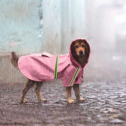 Waterproof Dog Raincoat Leisure Lightweight Dog Coat Jacket Reflective Rain Jacket with Hood for Small Medium Large Dogs Waterproof Dog Raincoat Leisure Lightweight Dog Coat Jacket Reflective Rain Jacket with Hood for Small Medium Large Dogs