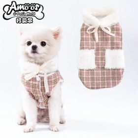 Winter Pet Clothes For Dog & Cat; Warm Dog Sweater Cat Sweatshirt; Winter Dog Hoodie Pet Apparel (Color: Pink, size: xs)