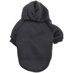 Pet Sweatshirt With Hoodie; Machine Washable Sweater For Dogs Puppies Sweater Clothes Apparel (Color: Black, size: L)