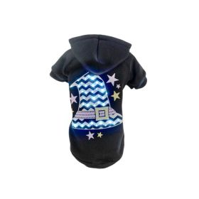 Pet Life LED Lighting Magical Hat Hooded Sweater Pet Costume (size: X-Small - (FBPBKXS))