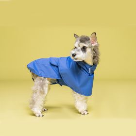 Pet Dog Cape-style Raincoat Waterproof (Option: Blue-S)