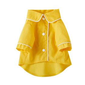 Pet Pajamas Dog Pajamas Small Dog Cat Clothing (Option: Yellow-XXL)