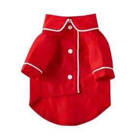 Pet Pajamas Dog Pajamas Small Dog Cat Clothing (Option: Red-XXL)