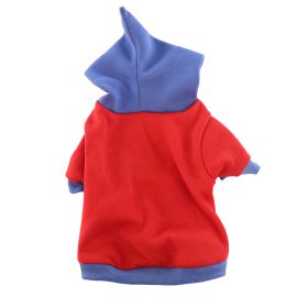 Pet Clothes Dog Fleece Padded Coat Hooded Sweater (Option: Red-XXL)