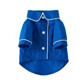 Pet Pajamas Dog Pajamas Small Dog Cat Clothing (Option: Blue-XXL)