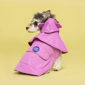 Pet Dog Cape-style Raincoat Waterproof (Option: Purple-L)